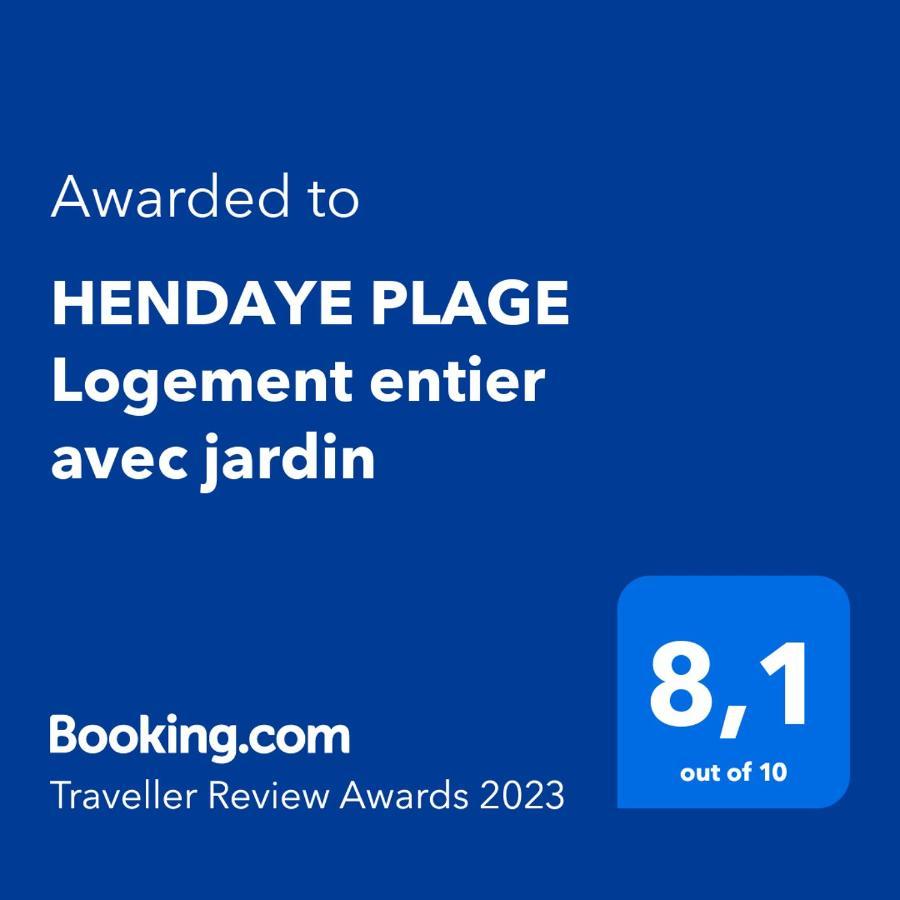 Hendaye Plage Logement Entier Avec Jardin Lägenhet Exteriör bild